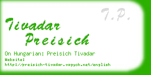 tivadar preisich business card